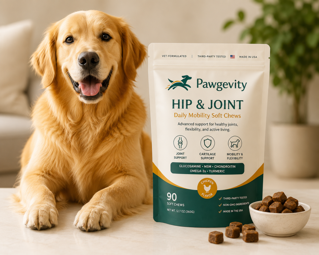 Pawgevity Hip & Joint supplements for dogs