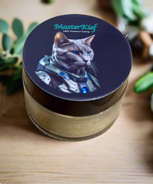 data.jpg Masterkief Premium Catnip, Thyme xOf Courage blend, 1oz Container